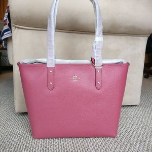 Pink Coach Tote Coach Leather Bag